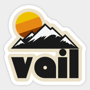 Retro Vail Colorado ))(( Tourist Souvenir Travel Design Sticker